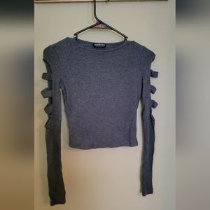 Cut out long sleeve top